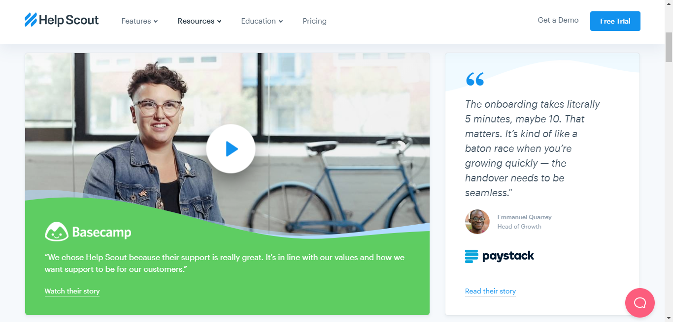 Customer Testimonial Example - Help Scout